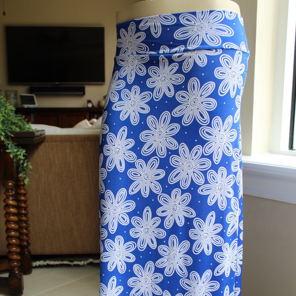 Blue maxi skirt